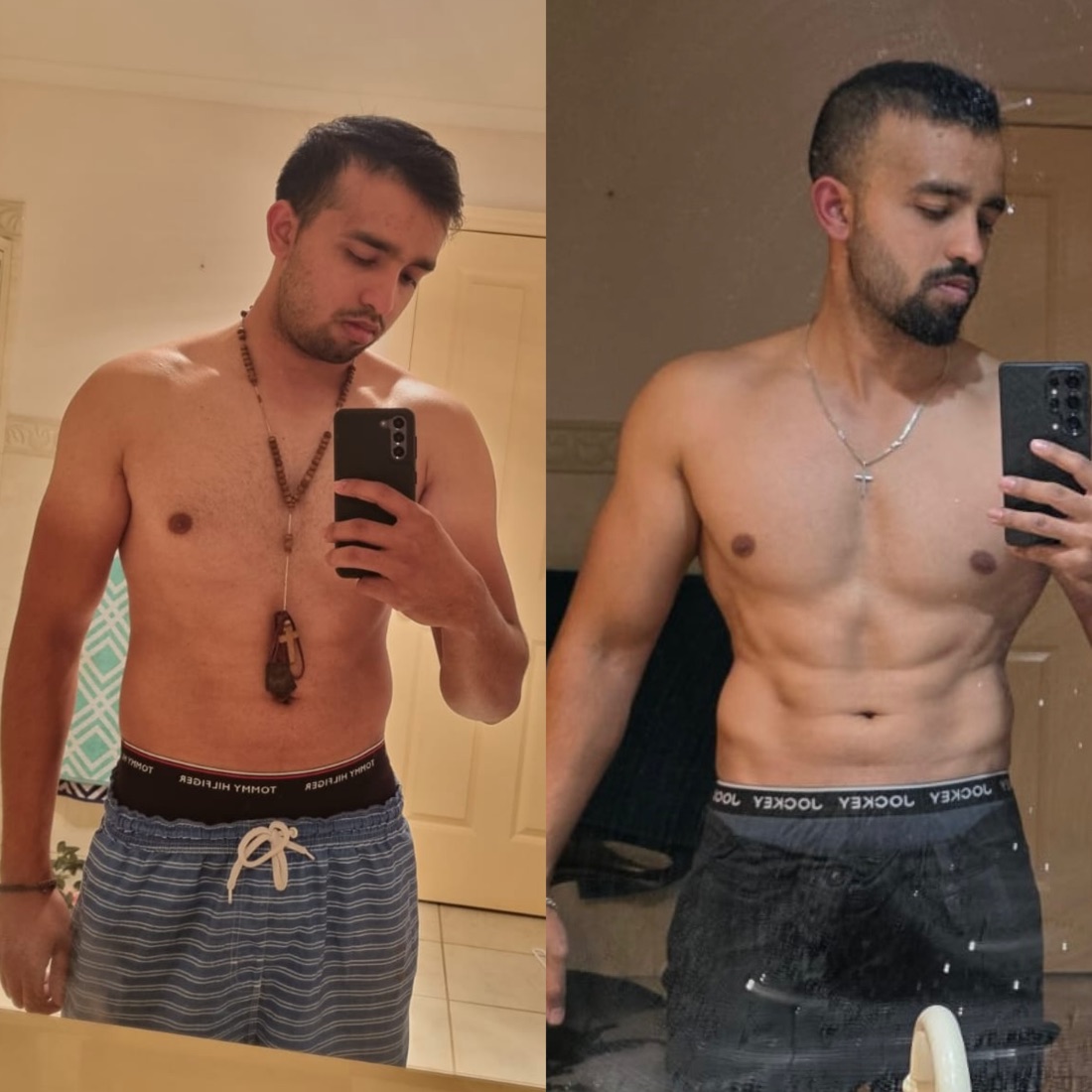 Body Recomposition - Team DSF DSF client body recomposition - fat lost and muscle gained, before and after
