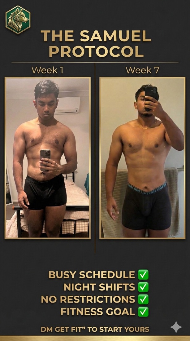 Week 1 to Week 7 - Team DSF DSF client transformation from week 1 to week 7 while working night shifts on a busy schedule